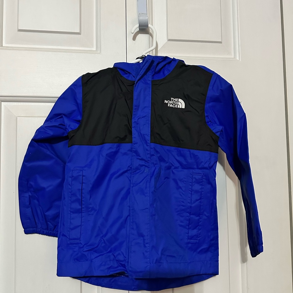The North Face Royal Blue and Black Hooded Rain/ Windbreaker Jacket- Size 3T